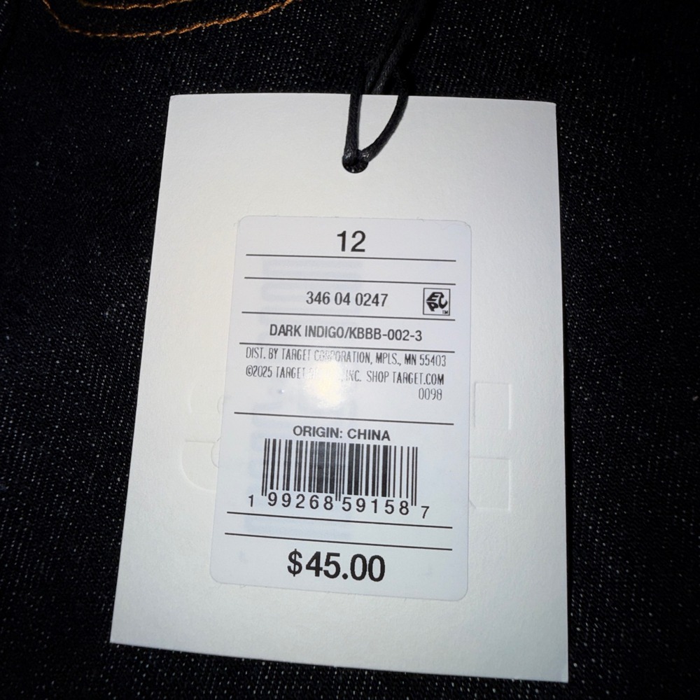 KBB by Kahlana Barrel Leg Jeans Womens 12 NEW Dark Indigo High Rise - Picture 3 of 11
